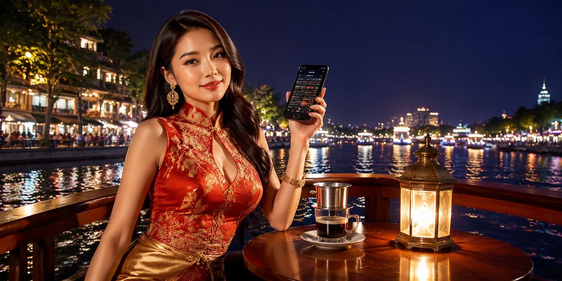 Người dùng tại Hà Nội trải nghiệm casino trực tuyến trên điện thoại trong quán cà phê